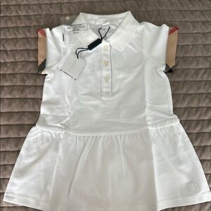 Burberry Kids White Polo Dress